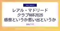 ページ「レアル・マドリード クラブW杯2025 感想というか思い出というか」のサムネイル画像